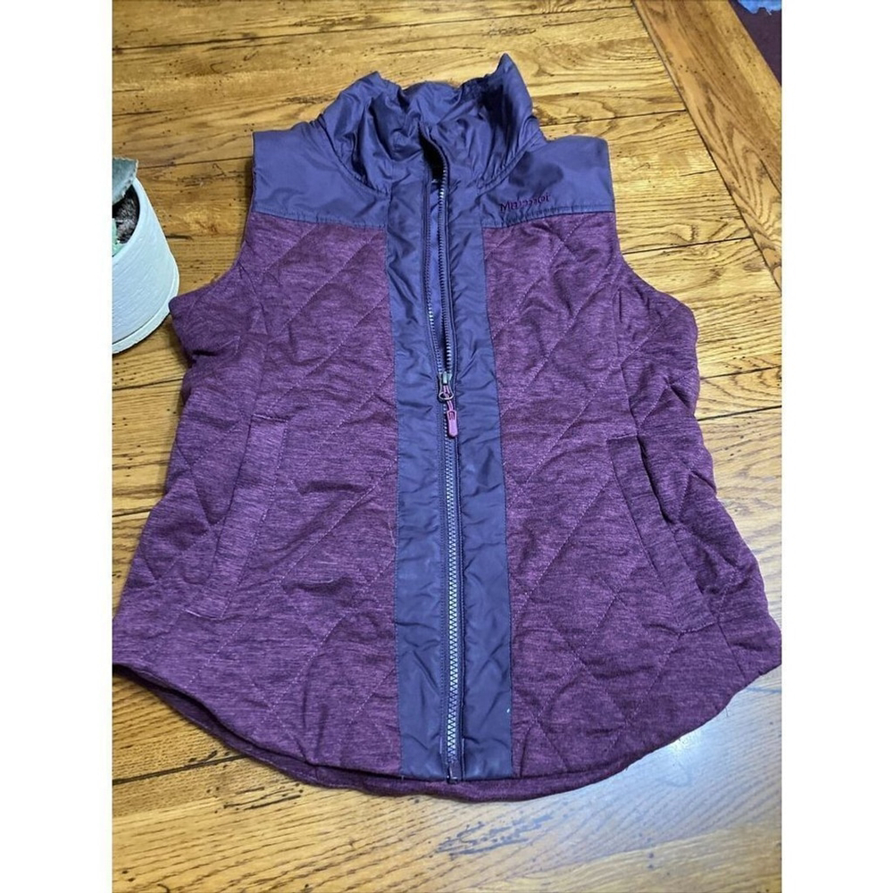 MARMOT A25 Purple POLYESTER FULL ZIP TWO FRONT ZIP POCKETS VEST SIZE S/P